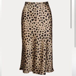Realisation Par Black and Brown Midi Slip Skirt